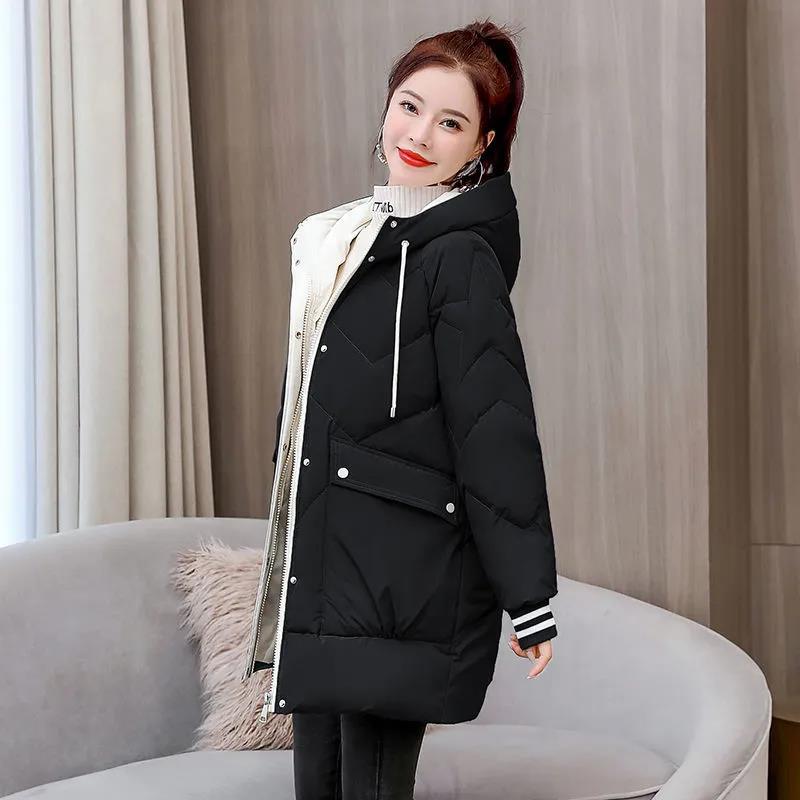 Cappotti e giacche da donna imbottiti in cotone moda Parka invernale con cerniera Feminimo Abbigliamento nero