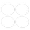 4PCS 20 Inch Wheel Rim Protector ABS Scratch Proof Self Adhesive Wheel Rim Protection Guard Universal for Cars White
