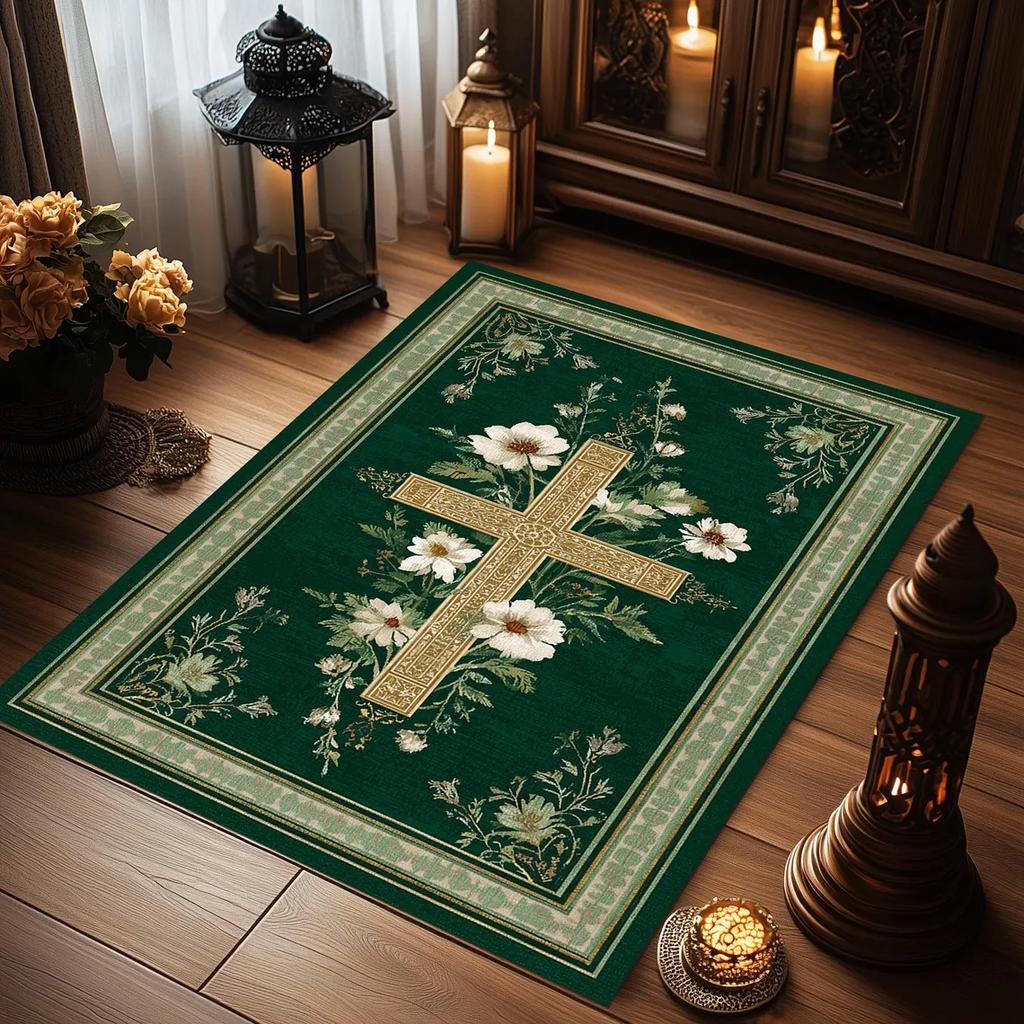 Christlicher Gebetsteppich Traditioneller Abstrakter Teppich Heimdeko Teppich Moderner Beliebter Teppich