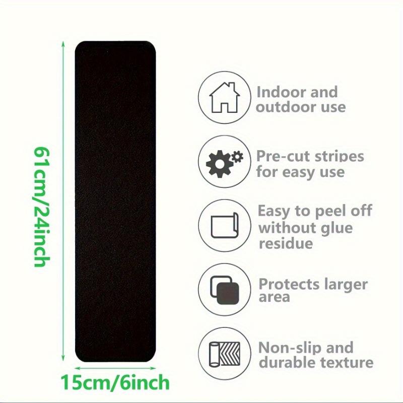 1pc Black Frosted Anti Slip Strip, Waterproof and Wear-resistant Anti Slip Tape Suitable for Indoor and Outdoor Step Pedals