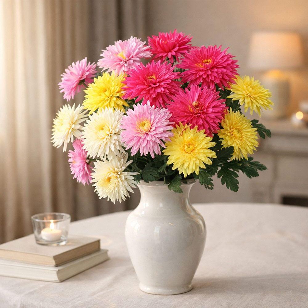 7Head Artificial Flower Silk Flowers Bouquet Fashion Fake Flowers Cemetery