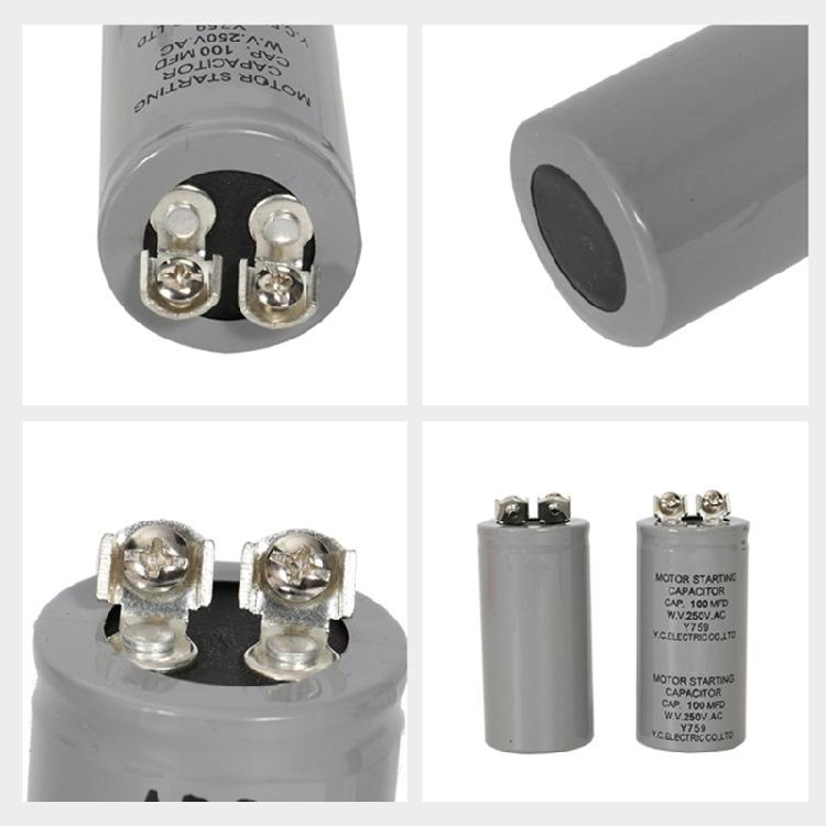 CD60 125V/250V 50UF-1200UF Motor Start Capacitor for Air Conditioning Units and Fans High Temperature Resistance