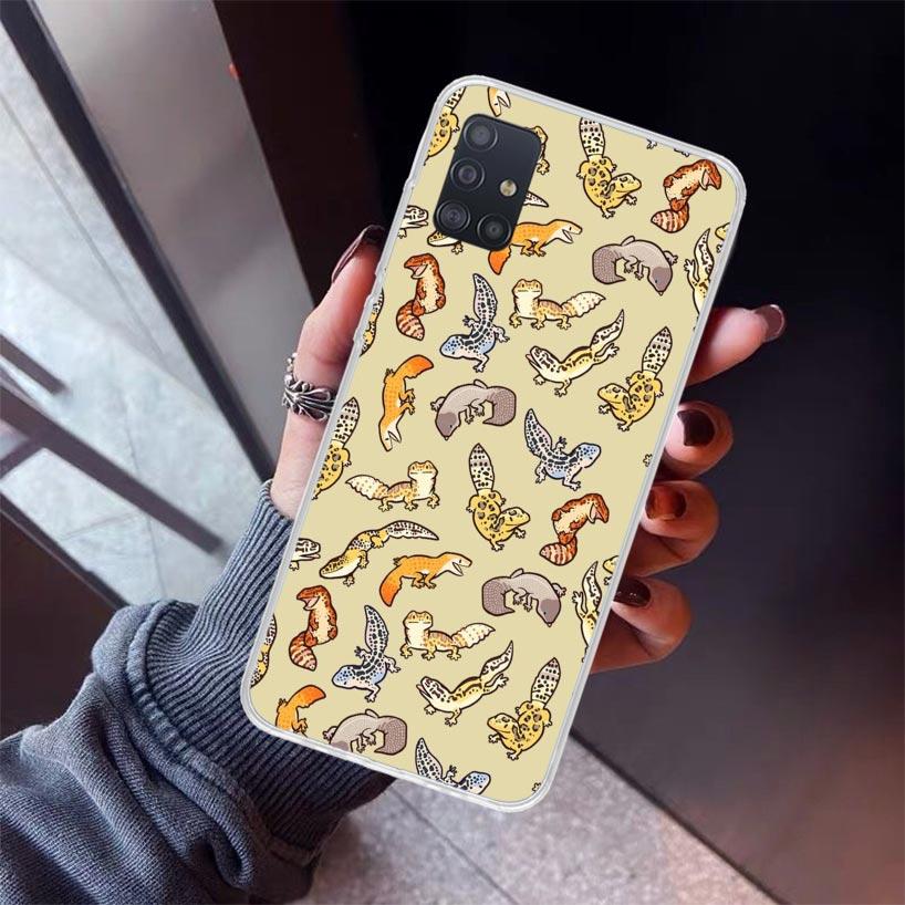 

Lizards Geckos Phone Case For Samsung Galaxy A52 A51 A50S A32 A22 A12 A02S A72 A71 A31 A70 A30S Note 20 Ultra 10 Plus S10 Galaxy Samsung Note 10 Plus