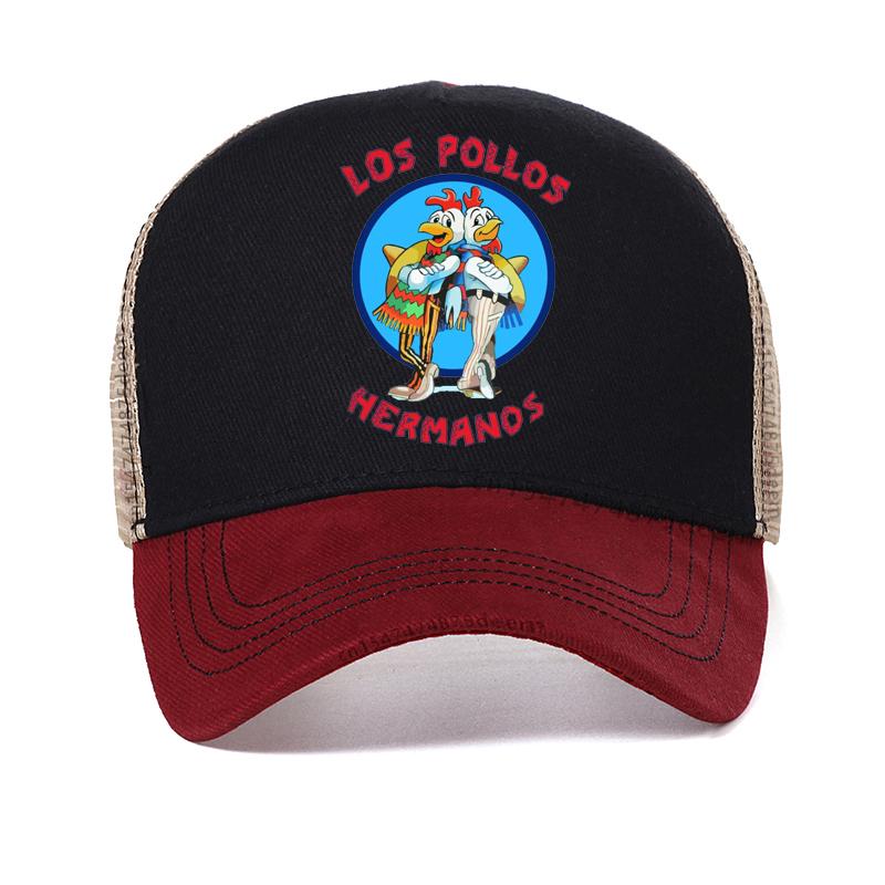 

Los Pollos HerUnisexos Baseball Cap Unisex Women Chicken Brother Visor hat cool Summer Mesh Trucker hats Snapback Casquette Adjustable