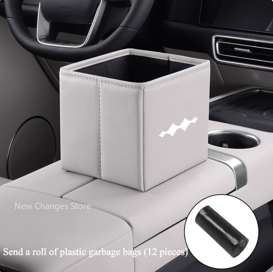 Für BYD Denza B8 B5 Ti7 Ti3 Faltbarer großer Leder-Auto-Aufbewahrungsbehälter Mülleimer Autozubehör