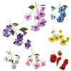Artificial Butterfly Orchid Flower 6 Heads Blooms Faux Silk Flower Branch with Stem for Wedding Home Office Party Hotel Decoration