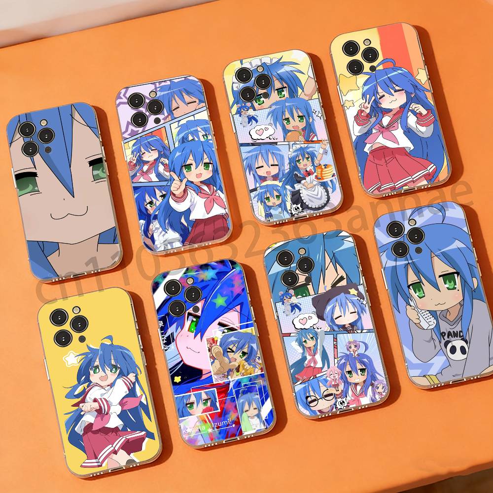 Konata Izumi L-Lucky S-Star Phone Case for iPhone 11Pro 13 12 11 Pro Max 16e 17 Air 16 15 14 Plus 11ProMax