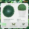 VEVOR Artificial Topiaries Boxwood Trees, 16” Tall (2 Pieces), Ball-Shape Faux Topiaries Plant