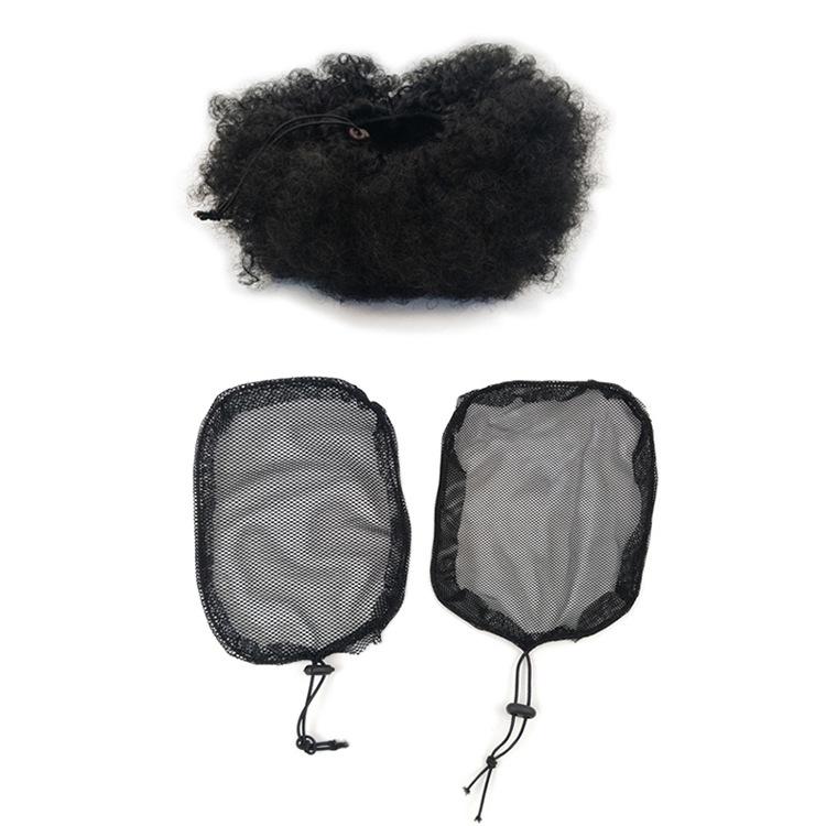 

Drawstring Ponytail Weaving Net Cap for Curly Hair Wigs 5-tooth net cap clip