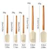 5Pcs/Set White Silicone Cream Spatula Non-stick Pastry Blenders Wood Handle Chocolate Butter Baking Scraper Kitchen Cake Mixer