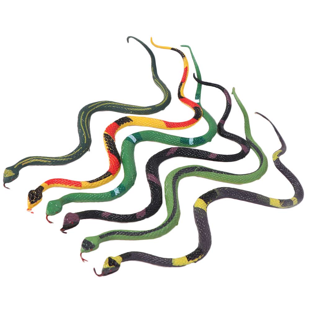 Artificial Figurines Python Rattlesnake Model PVC Material Snake Action Figure  Party Gifts