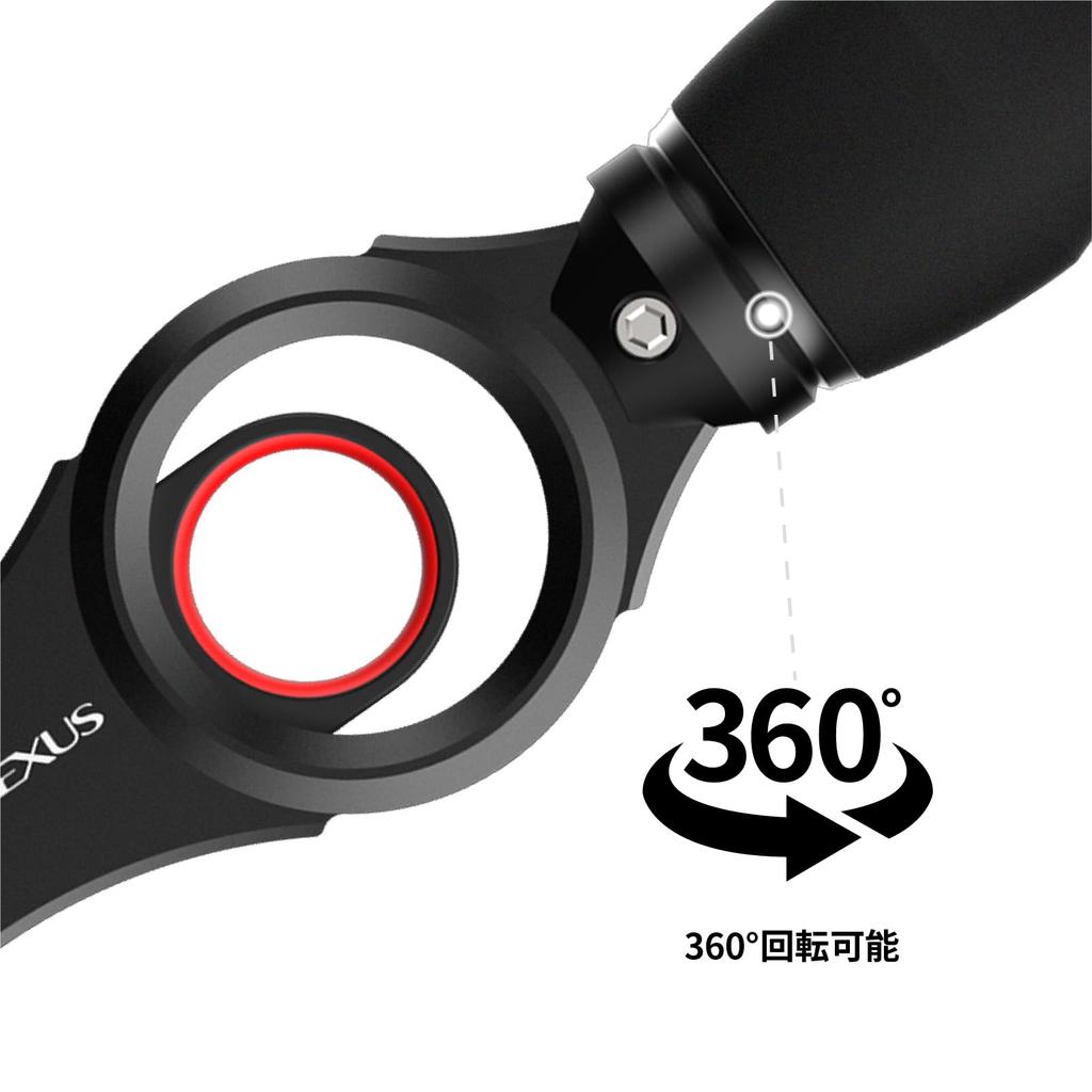 Gomexus Fish Grip, Aluminum Alloy, Measuring Function, Fish Grab, Rust-Resistant, 360-Degree Rotation, Durable, 30kg Load Capacity, for Lure Fishing