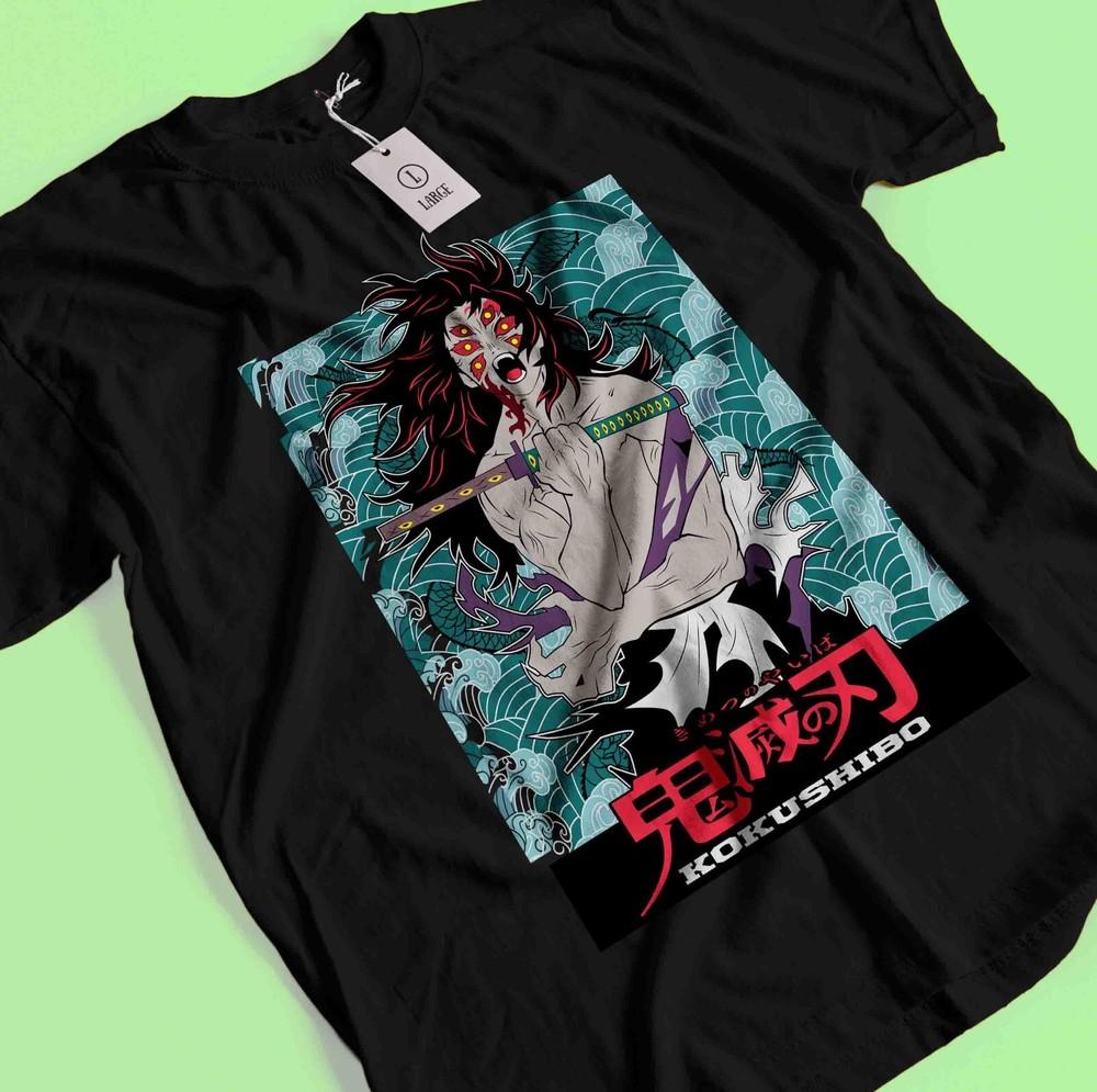 

Demon Slayer Shirt Kokushibo Upper Moon 1 Tshirt Zenitsu T-Shirt Muzan Tanjiro 3XL