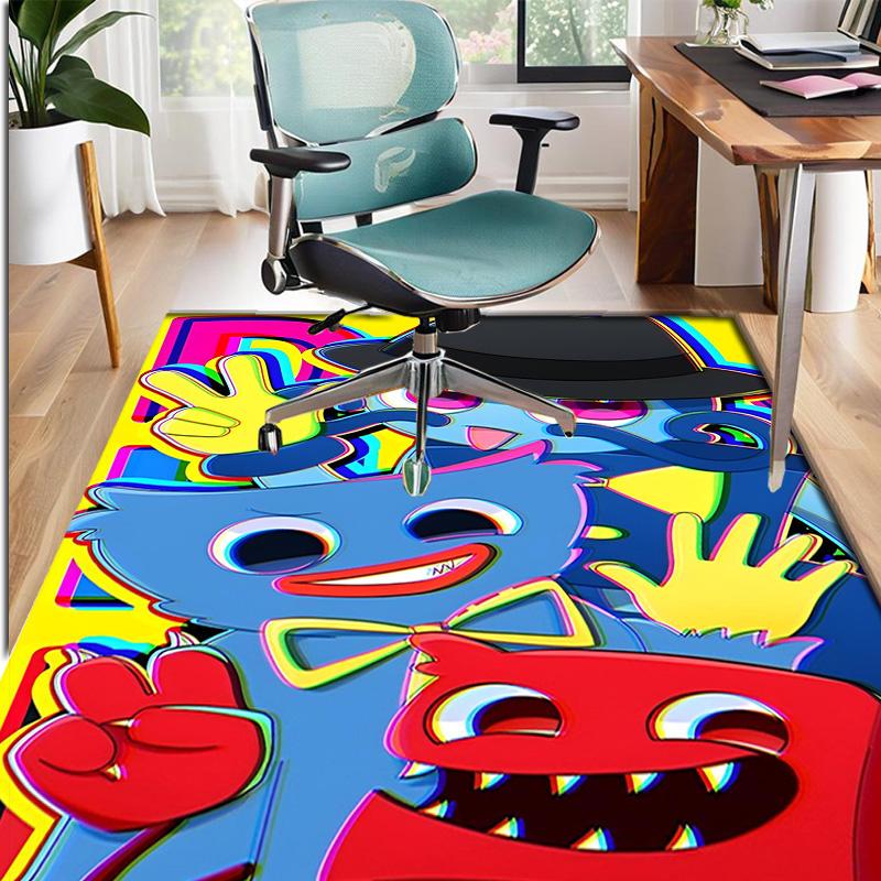 Huggy Wuggy Pattern Rug, Indoor/Outdoor Mat, for Picnic, Gameroom, Bedroom, Office, Living Room, Home Decor Carpet, Birthday Gift