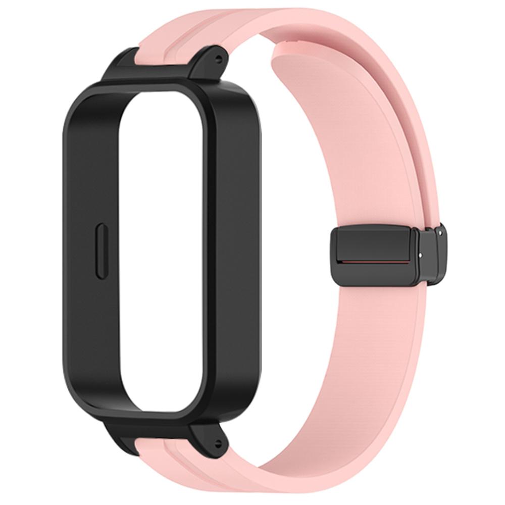 For Xiaomi Smart Band 9 Active/Redmi Band 3 Silicone Watch Band Magnetic Folding Buckle Wrist Strap