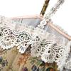 Vintage French Women Bustier Corset Sexy Lace-Up Floral Print Push up Corset Top Party Clubwear Bodice Y2k Corselet Feminino