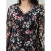 Western Style New Fashion Casual Loose Print V-neck Long sleeve dress V-Neck Printed Dress