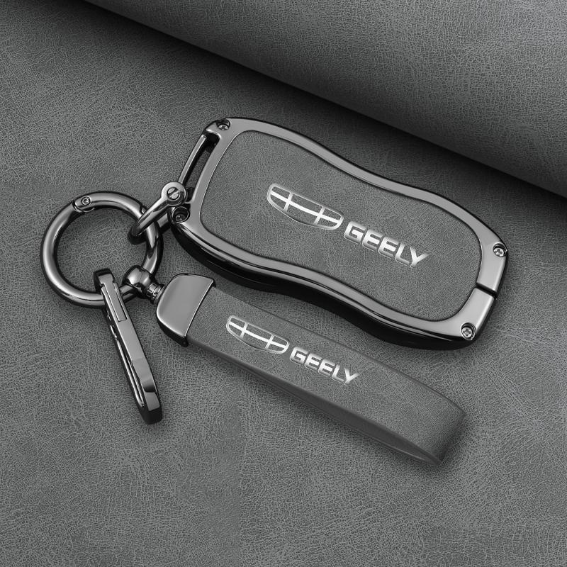 Auto Key Fob Cover Case Mount Housing Fit For Geely Atlas Pro Gili Boyue Tugella Azkarra Fy11 Emgrand Gs X6 Suv Ec7 Protective Key Ring