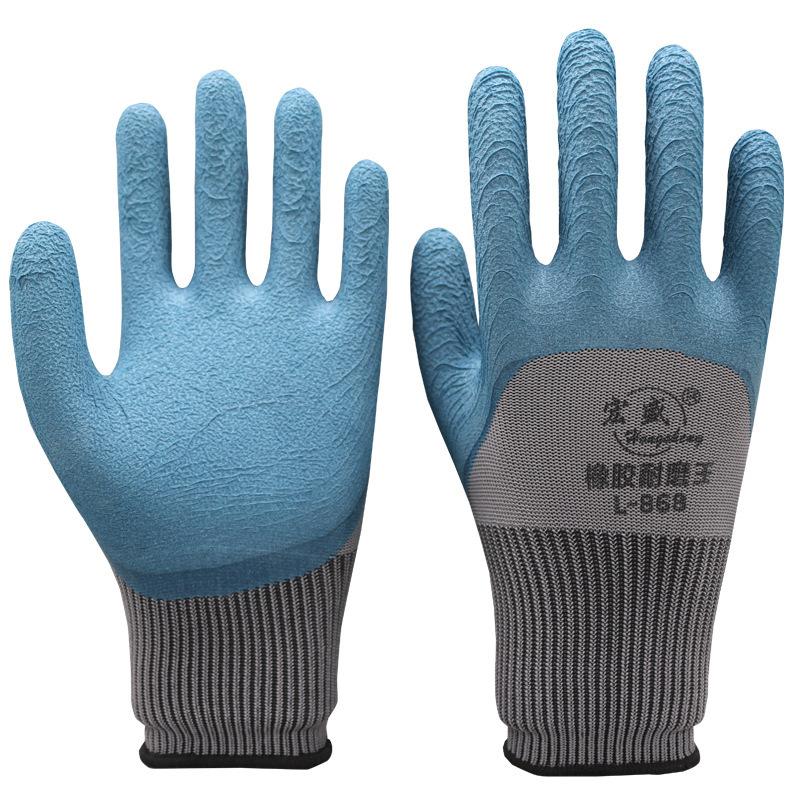 Breathable Latex Coated Gardening Gloves with Textured Grip - Waterproof and Puncture-Resistant