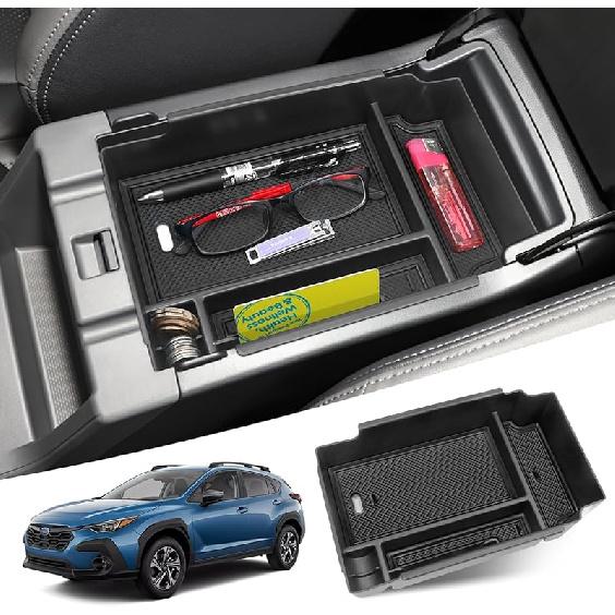 MOCHNET Center Console Organizer For 2024 2025 2026 Subaru Crosstrek Accessories & 2024-2026 Subaru Impreza Console Tray, 2026 Crosstrek Hybrid Black(2024+，type B)