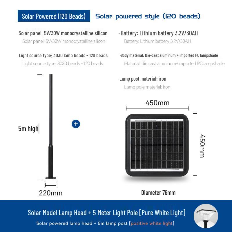 High Brightness Solar Courtyard Lights: Outdoor Garden & Villa Aluminum Landscape Lighting