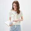 Kemengboka 2026 Spring Summer Women's Silk Blend Knit Tee