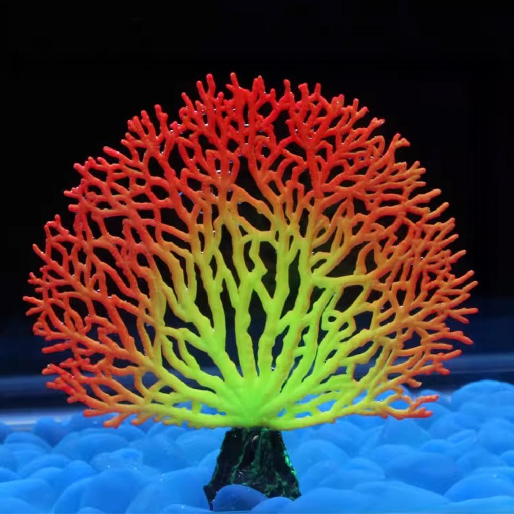 

Soft Silicone Simulated Coral Decoration Fluorescent Coral Fish Tank Aquarium Decorative Ornaments Landscaping Decoration красный