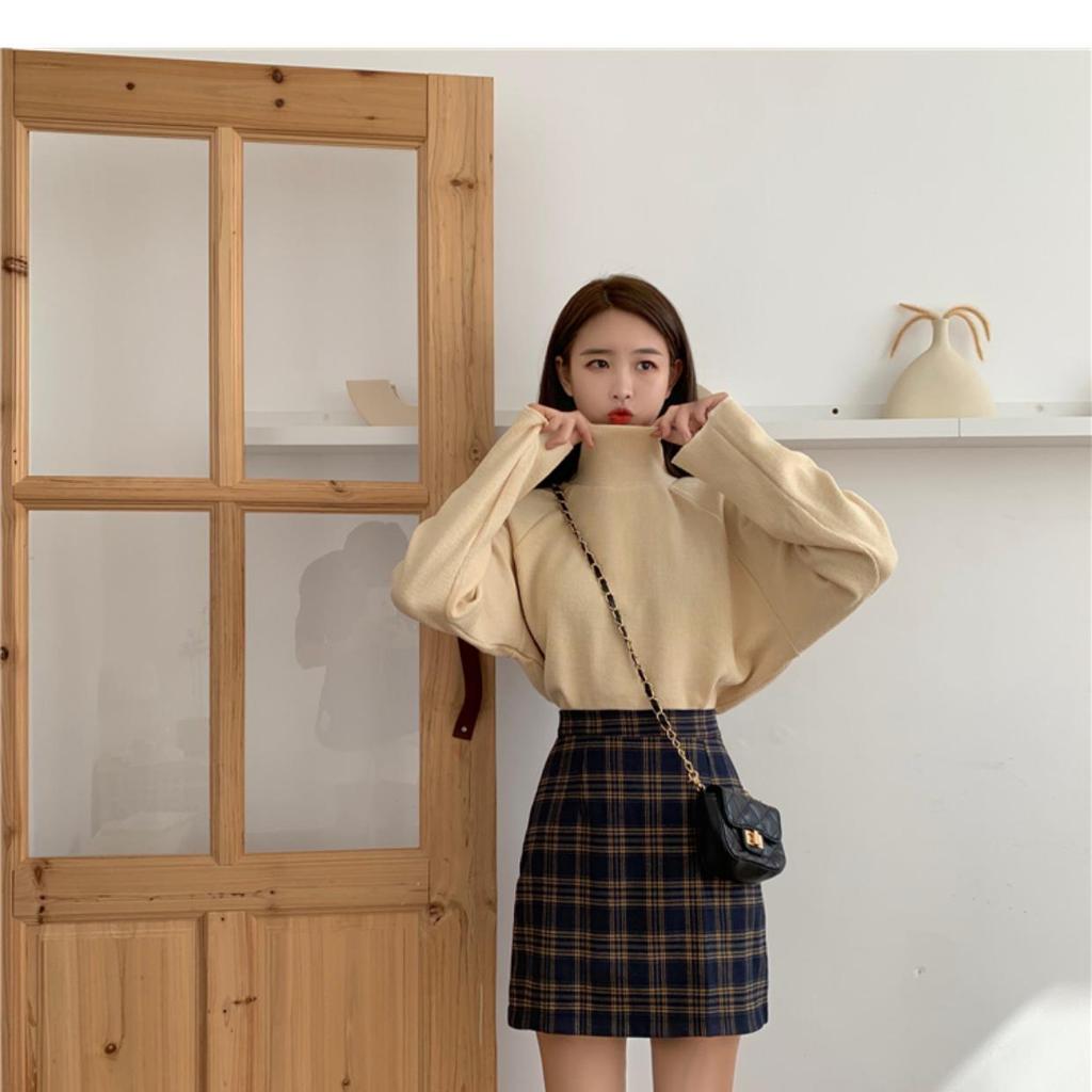 Fustă în carouri cu talie înaltă, linie A, pentru femei - Tendință toamnă/iarnă 2023