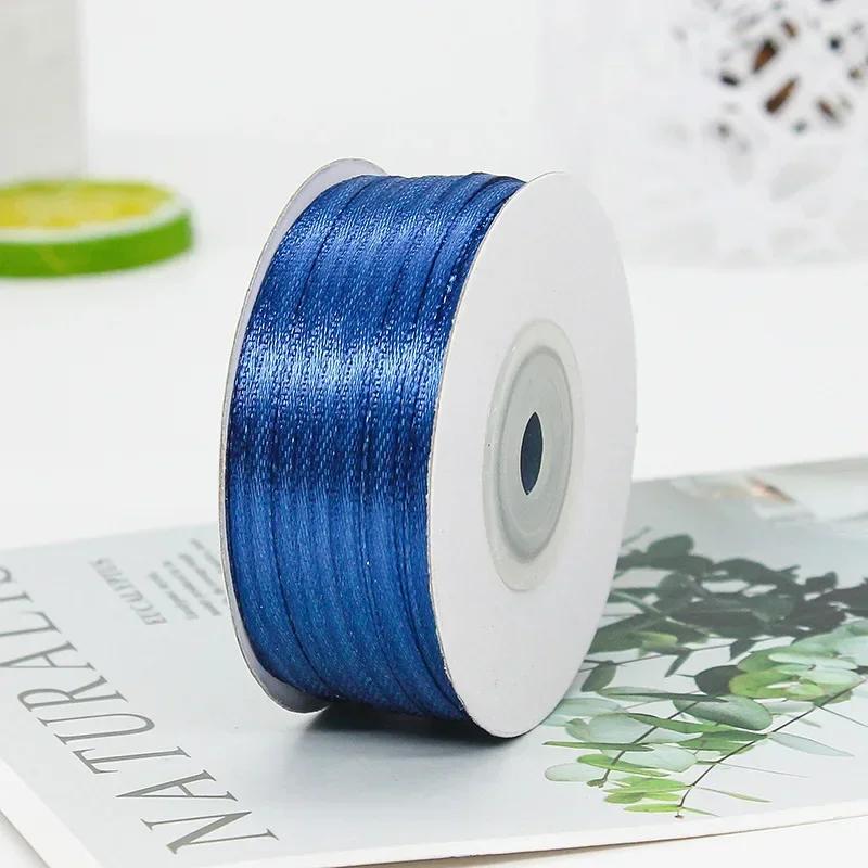 

100 ярдов 3 мм двусторонняя атласная лента для DIY, ручной упаковки подарков, Рождества, свадебных украшений, аксессуаров для одежды, ленты 3mm
