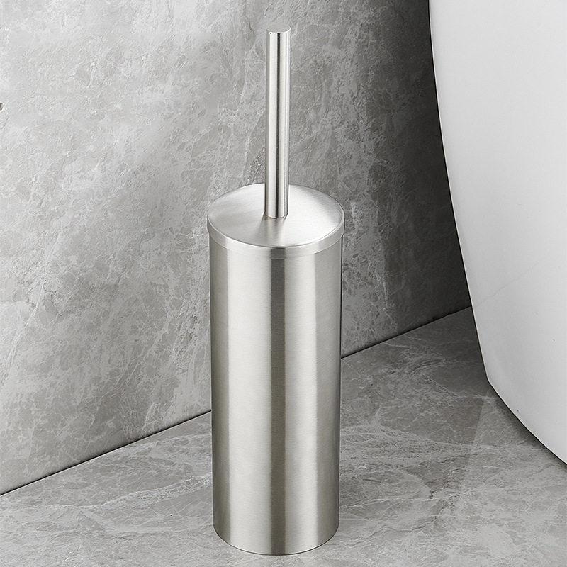 Wall-Mounted Stainless Steel Toilet Brush & Holder Set