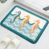 Crab Patterned Bathroom Floor Mat, Washbasin, Absorbent Foot Mat, Shower Room, Small Carpet, Door Mat, Machine Washable