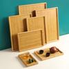 Solid Color Dinner Plates Wooden Bread Tray  For Holding Tea Fruit Barbecue Bread