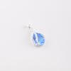Natural Tanzanite Gemstone Zircon Pendant  925 Solid Silver Jewelry Women Gift CZP-7-18