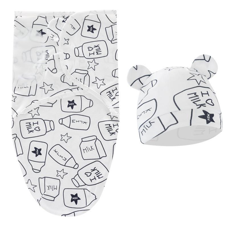 Newborn Baby Spring Cocoon Sleeping Bag Infant Anti-kick Quilt Room Package Towel Cartoon Pattern Cotton Fill