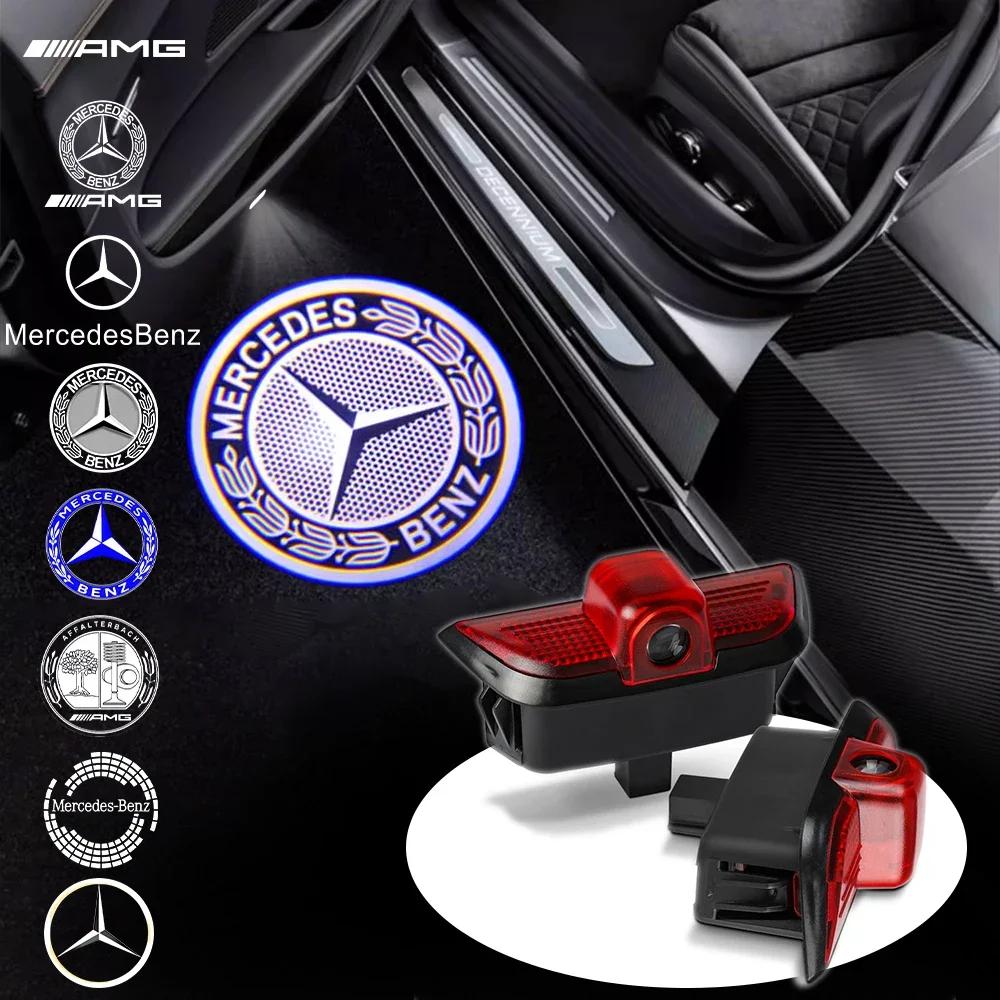 Car Door Projector Lamps Welcome Lights Accessories For Mercedes Benz AMG C260 C300 C280 C200 C230 W204 2008-2011 C-class W204