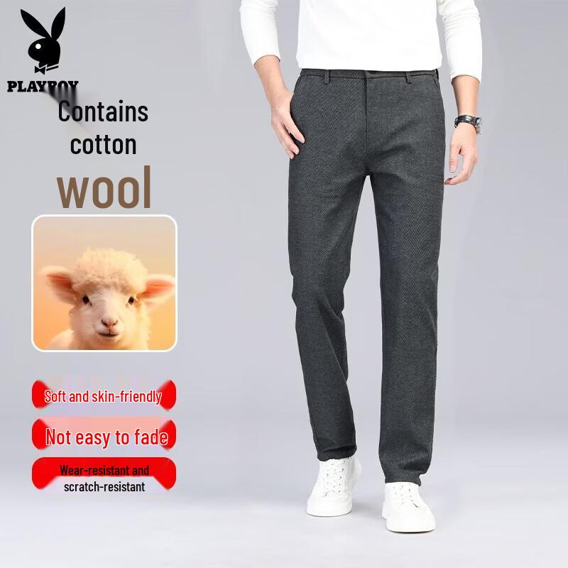 PLAYBOY Men s Spring/Summer Straight-Leg Casual Pants 29