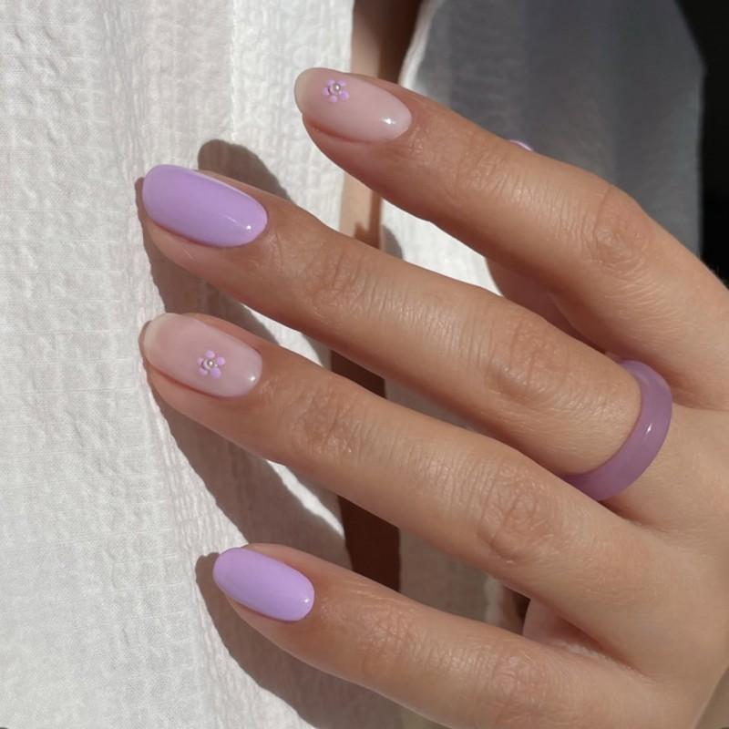 

Simple Fresh Summer New Product Wearing Nail Short Square Flakes Press On Nails Fake Wholesale