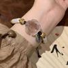 New Chinese Camellia Woven Resin Bracelet Women's Ethnic Style Fashion Temperament Versatile Retro Hand Rope Hand Jewelry Tide