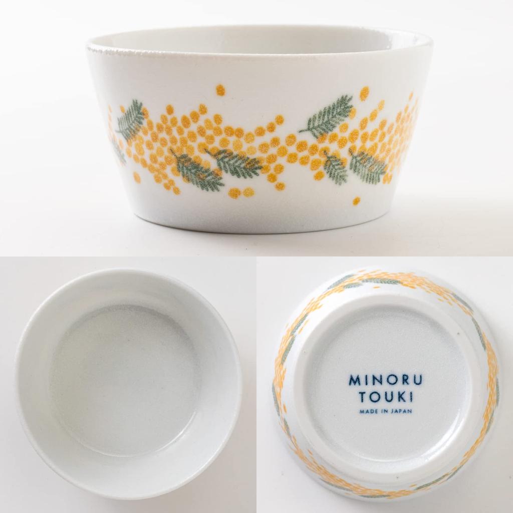 Minoru Pottery Mino Ware PLANTAREE-mimosa- 105 Pack Bowl Set of 2