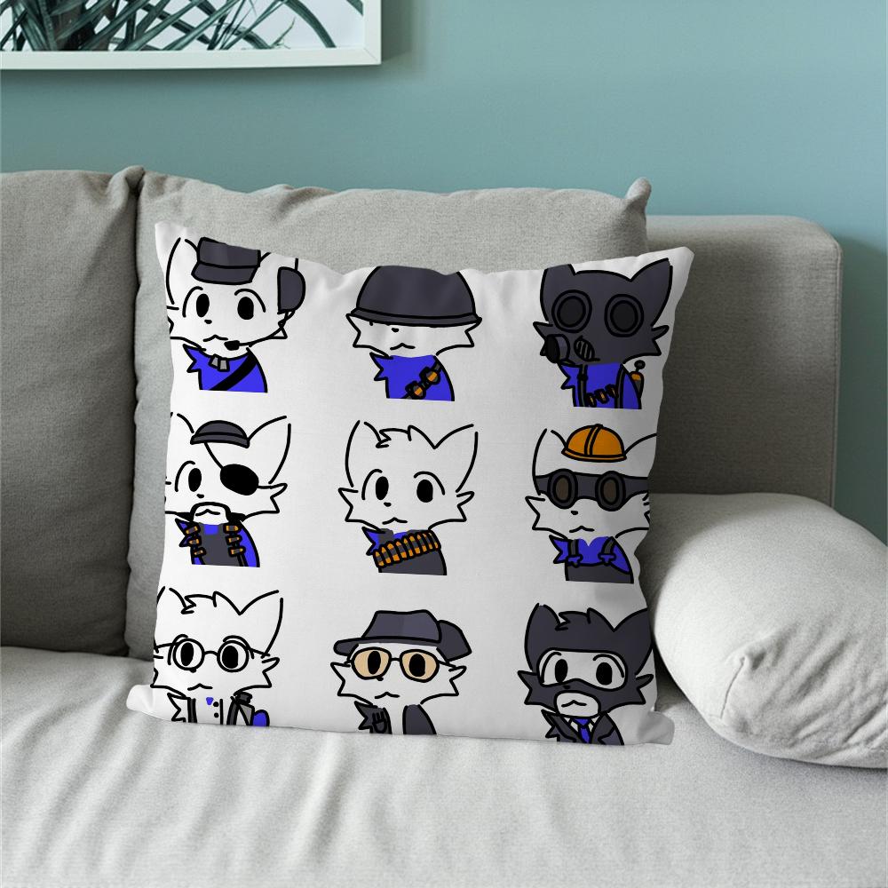 Boykisser Silly Cat Cute Pillow Case Sofa Living Room Bedroom Headboard Backrest Cushion Square Cushion Nap Time