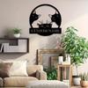 Custom Black Cat Trio Metal Wall Art, Personalized Names Sign, Rustic Home Decor for Veranda Yard, Gift