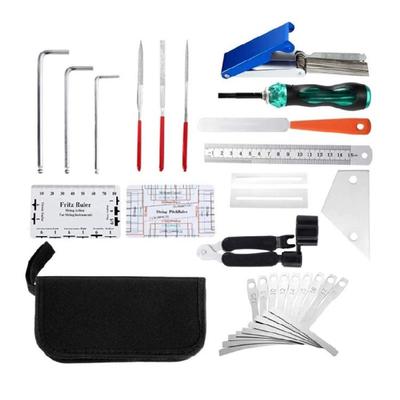 25Pcs Guitar Repairing Maintenance Tool with String Action Ruler Gauge Measuring Tool Wrench Gift for Music Enthusiasts