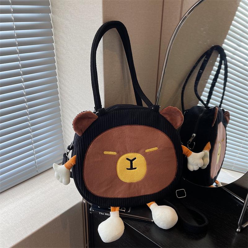 Niche Design Cute Cartoon Tote Bag - Women's Large Capacity Autumn/Winter Shoulder & Crossbody Bag