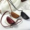 Sweater Chain Long Leather Necklace Anti-loss Pu Leather Key Bag Crescent Moon Key Case  Women