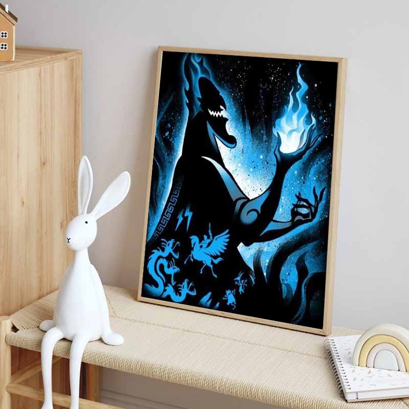 Disney Diamond Painting Hercules Hades Theme Art Illustration Cross Stitch Hanging Printed Puzzle Mosaic Embroidery Home Decor 5D DIY Art New