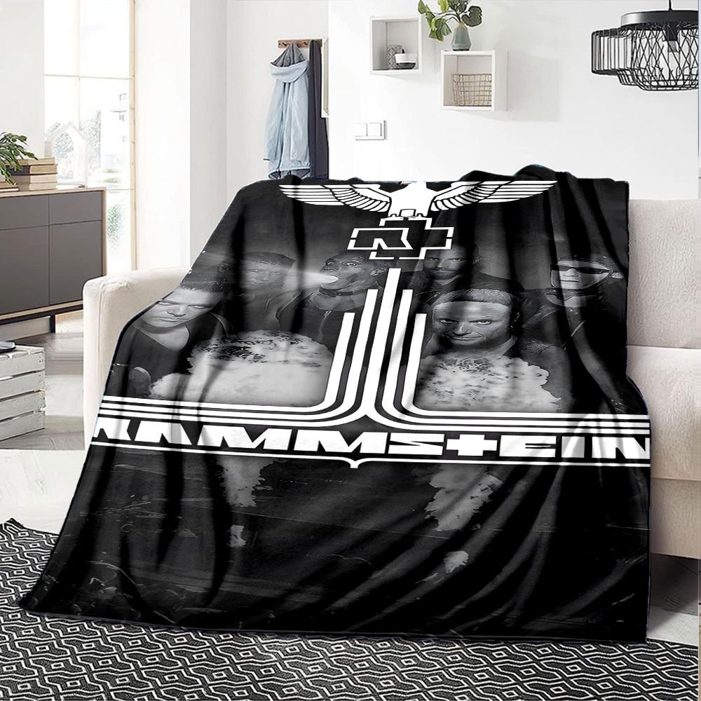 1pc RAMMSTEIN MUSIC Soft Flannel All Season Throw for Home, Office, Outdoor UseDurable Comfort Soft Warm Throw for Home