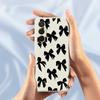 For Samsung Galaxy A36 5G Case Black Bow Pattern Printing Straight Edge TPU Phone Back Cover