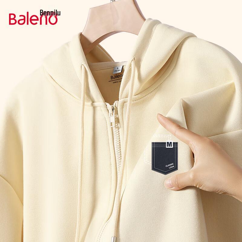 Baleno Men's Casual Hooded Zip-Up Sweatshirt Jacket