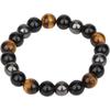 1 stk Armbånd Trippelarmbånd Obsidianske Armbånd Tigerøye Armbånd Magnetiske Hematittarmbånd for Dame og Herre