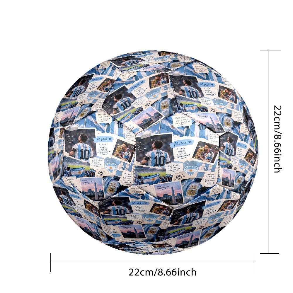 Messi 10 Number World Cup Victory Celebration Soccer Ball Size 5 Football Machinestitched Indooroutdoor Universal Football